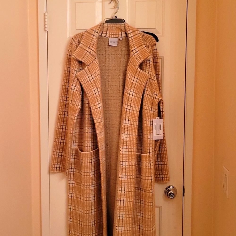 Cyrus Long sweater jacket large